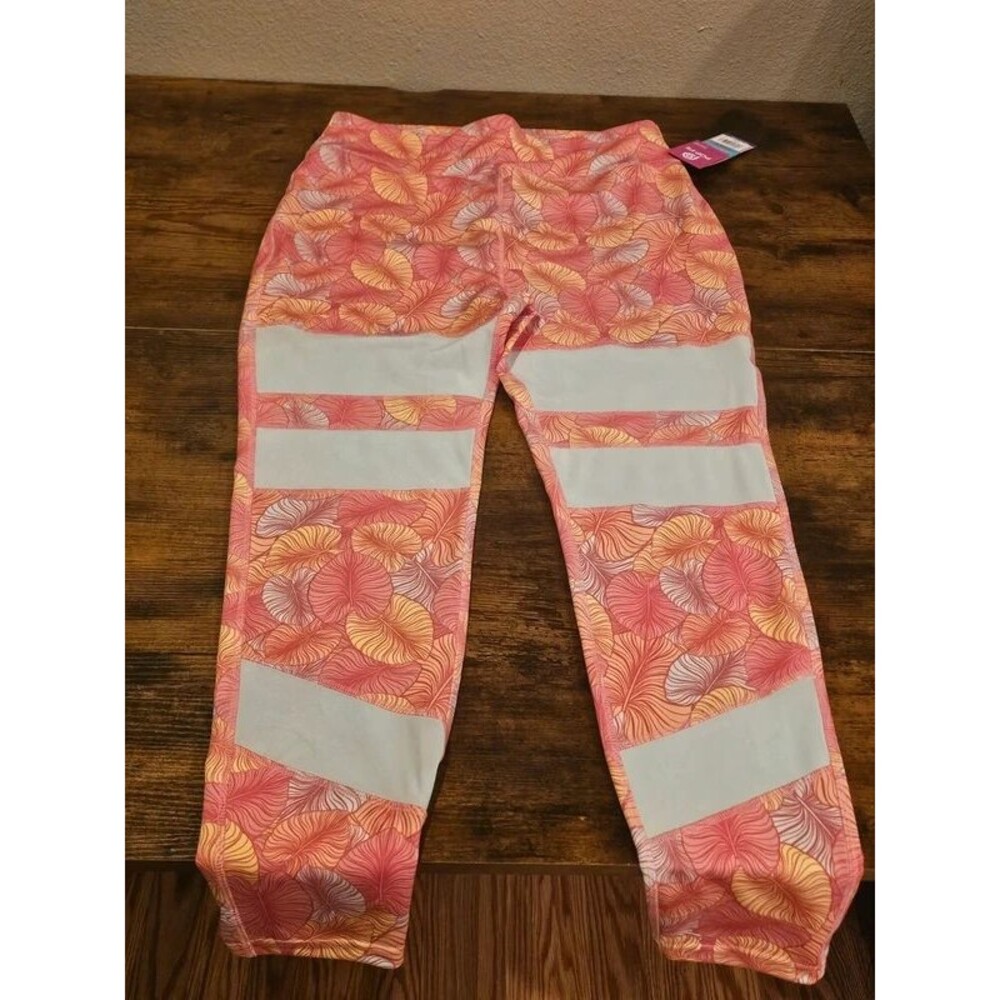 NWT Pop Fit Floral Print Active Leggings with Mesh